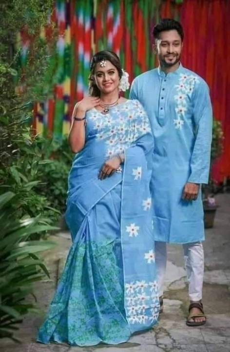 Stylish%20&%20Fashionable%20New%20Matching%20Best%20Couple%20Dress%20for%20Men%20&%20Women%20(Saree%20&%20Panjabi%20Combo%20Set)%20-%20Panjabi%20-%20Elegant%20Fashion%20-%20Image%202