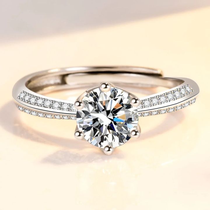 925%20Sterling%20Silver%20Open%20Ring%20CZ%20Simulated%20Stackable%20Ring%20Platinum%20Plated%20Eternity%20Bands%20for%20Women%20-%20Image%204