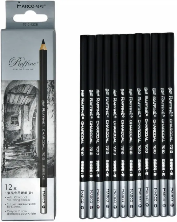 Marco%20Hard%20Charcoal%20Pencil,%20Art%20Charcoal%20Pencil%20Charcoal%20Pencil%20Set%20Professional%20Art%20Drawing%20Sketching%20Pencils%20-%2012%20pcs%20-%20Image%204
