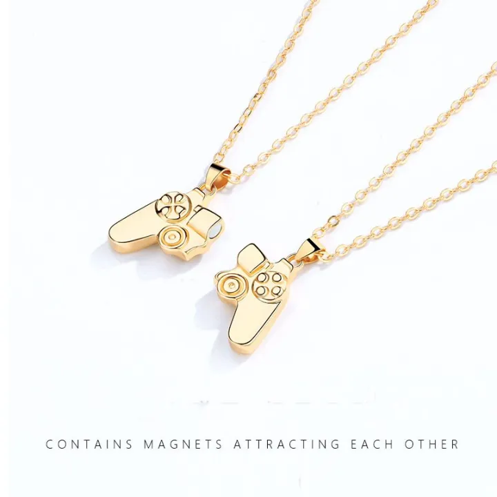 2pcs/Set%20Magnetic%20Game%20Controller%20Couple%20Necklace%20with%20Gold/Silver%20Color%20PS4%20Game%20Console%20Pendant%20Necklace%20Valentine's%20Day%20Gift%20-%20Image%205