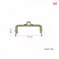 Square Glossy Silver Basic Metal Purse Frame Kiss Clasp Lock DIY Bag Accessories Podazz. 