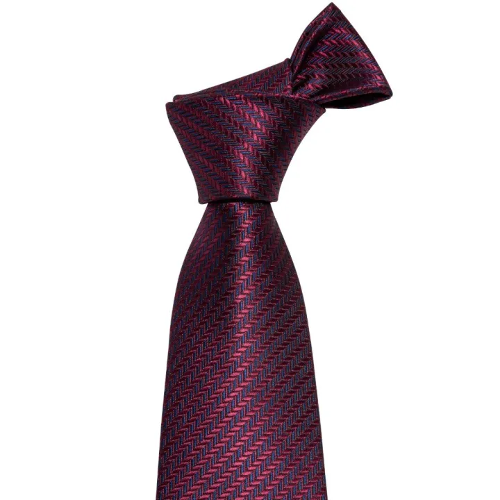 Red%20100%25%20Silk%20Novelty%20Tie%20Set%208.5cm%20Solid%20Woven%20Necktie%20Fashion%20Designers%20Barry.Wang%20Tie%20For%20Men%20Wedding%20Business%20LS-5028%20-%20Image%203