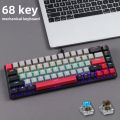 R680 Mechanical Keyboard Gaming Wired,APAYADO 68-Key Layout Mini Mechanical Keyboard,Full-key Punchless,11 RGB Light Effects. 