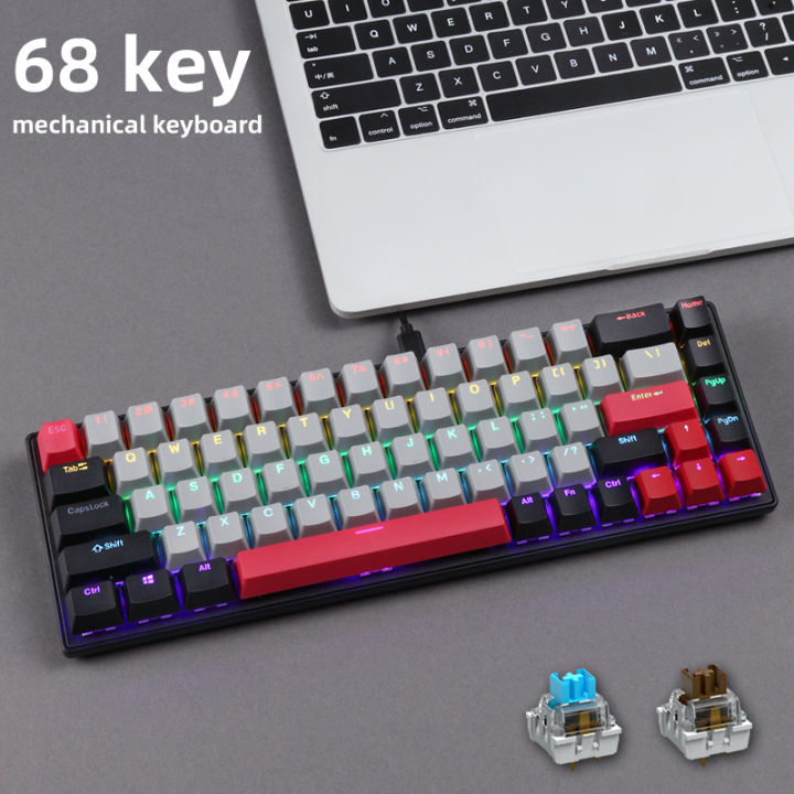 R680%20Mechanical%20Keyboard%20Gaming%20Wired,APAYADO%2068-Key%20Layout%20Mini%20Mechanical%20Keyboard,Full-key%20Punchless,11%20RGB%20Light%20Effects%20-%20Image%202