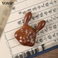 Sandalwood Facial Massage Rabbit Head Nose Massager Wooden Handle And Small Rabbit Comb For Eye Massage Massager.