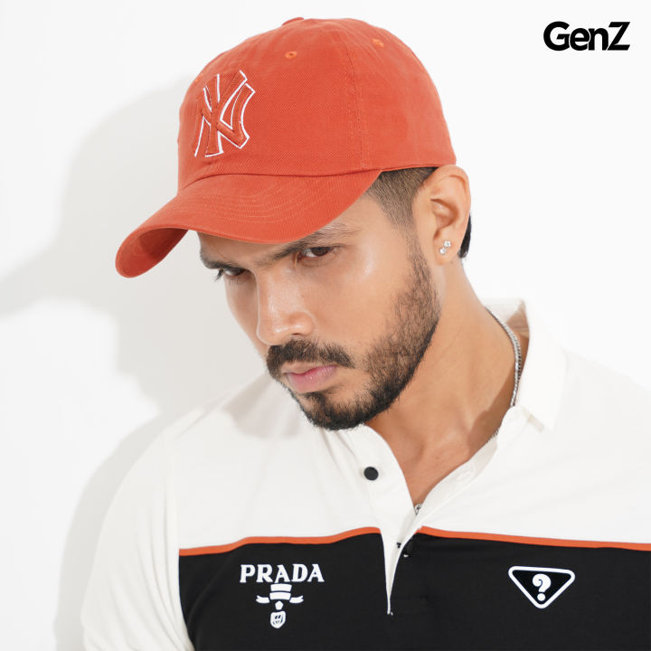 GenZ%20Premium%20Twill%20Cap%20for%20men%20-%20Front%20Embroidery%20NY%20-%20Back%20Embroidery%20Brand%20Logo%20-%20Adjustable%20Size%20with%20Metal%20Free%20D%20Ring%20-%20Brick%20Red%20Color%20-%20Image%204
