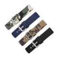 Canvas Nylon Strap 18mm 20mm 22mm 24mm Watch Strap Black Camo Watch Band Watch Parts.