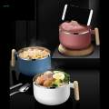Stainless Steel Ramen Bowl Speedy Ramen Cooker, Soup Bowl Noodles Bowl for Hiking Travel Picnic Home Instant Cooking. 