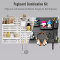 Pegboard Combination Wall Organizer Kit and Accessories,Wall Mount Display Peg Board Panel Organizer and Storage for Home Office. 