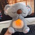 Cute Soothing Koala Calming Anxiety Relief Breathing Koala Bear Toy Sleep Buddy Plush Doll With Lights.