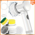 Electric Spin Scrubber, Electric Cleaning Brush 5-in-1 Handheld Kitchen Cleaner Cordless Spin Scrubber, Power Scrubber Bathroom.