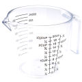 600ml high quality plastic measuring cup pour spout clear scale show mug. 