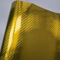 High Glossy Gold Aircraft Pattern Plated Carbon Fiber Sticker Car Tuning Stickers Adhesive Vinyl for Car Body Films Wrap Decal.