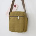 Thickened Canvas Unisex Crossbody Bag Ticket Collection Wallet Business Bag Shoulder Purse Bag for Men. 