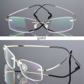 Flexible Memory Metal Rimless Eyeglasses Frame Glasses Optical Frame Alloy women Men Ultralight Unbreakable Eyeglasses Frameless Frame.