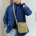 Men's Canvas Large Capacity Shoulder Bag Fashion Korean Version Men's Crossbody Bag Business Crossbody Packing Money Slip Backpack.