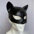 Cat Woman Mask Half Eyes Fox Movie Cosplay Catwomen Selina Kyle Latex Mask Halloween Party Women Superhero Costume Headgear.