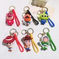 Toy Story Keychain Cute Three Eyes Alien Keyring Pendant Kawaii Disney Bag Accessories Decorative Gift Key Chain Girls.
