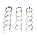 3PCS/Lot 18G Piercing Lip Ring Punk Style Stainless Steel Labret Clip Body Piercing Jewelry for Unisex.