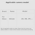 New 7.6V 2000mAh EN-EL25 Rechargeable Camera Battery For Nikon Z50 Z30 ZFC Camera ENEL25 MH-32 or LED dual Channel Charger. 