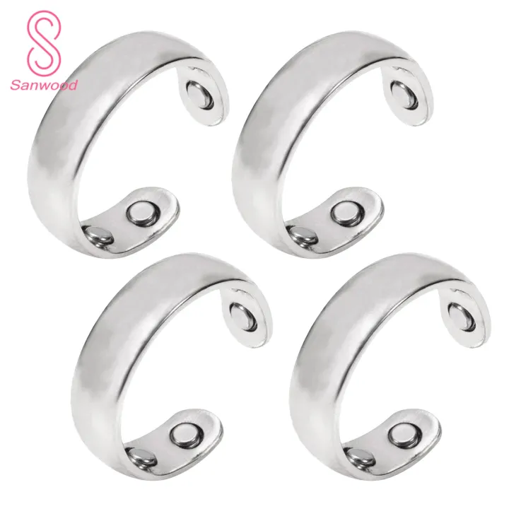Magnetic Ring 4pcs Magnetic Therapy Rings for Arthritis Pain Relief Stop Snoring Comfort Fit Calming Ring for Men Women Buyers' Choice