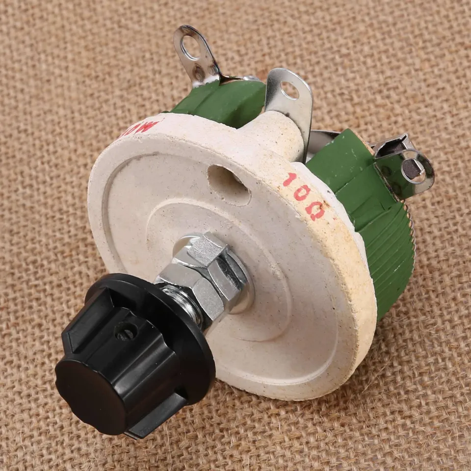 Rheostat Potentiomètre Variable 50W 10 Ohm En Céramique - Résistance Réglable Pour Contrôle Moteur Et Gradateur