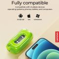 Lenovo thinkplus X15II Earphones Bluetooth TWS Headphones Wireless Earbuds with Mic Color Transparent Headsets LED Display.