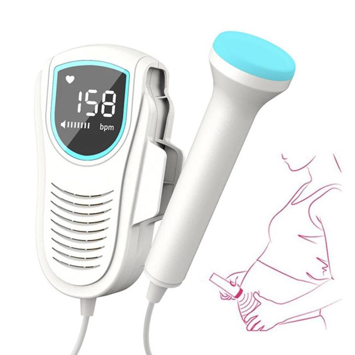 3.0MHZ Fetal Heart Rate Monitor Home Fetal Doppler Measuring Baby ...