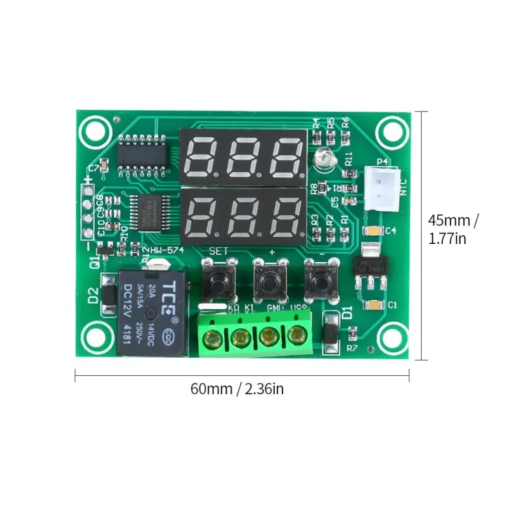 KOGEEK%20XH-W1219%20Digital%20Temperature%20Controller%20Dual%20Digital%20Thermostat%20Ther-mo-meter%20Heating%20&%20Cooling%20Control%20Module%20Dual%20Digital%20Temperature%20Control%20Module%20PCB%20Board%20-%20Image%202