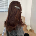 Camellia after the rain ~ Houndstooth small fragrance autumn and winter hairpin on the back of the head for women with big BB clip bangs clip large intestine hair tie.