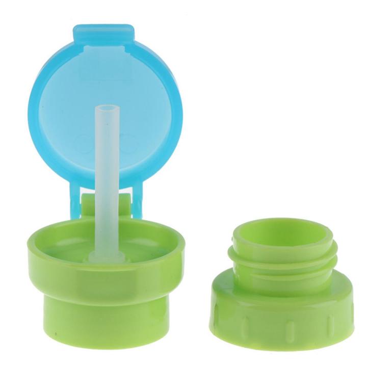 No Spill Choke Cute Water Bottle Adapter Cap With Tube Drinking Straw For Baby