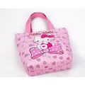 Jason Sanrio Kuromi Melody Student Cute Tote Bag PU Cinnamon Top-handle bags Cartoon Fashion Outdoor Lunch Bag. 