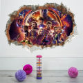 3D vivid Avengers wall stickers living room bedroom wall decoration Marvel movie poster wall stickers for kids rooms. 