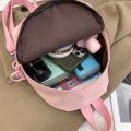 Women Backpack Cute Cartoon Badge Design Shoulder Bag Eco Friendly Canvas Small Backpack Girls School Bags Travel Bag mochila.