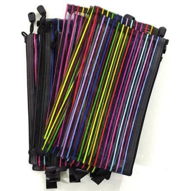2 pcs Pencil and Pen Net Bag Multiclour