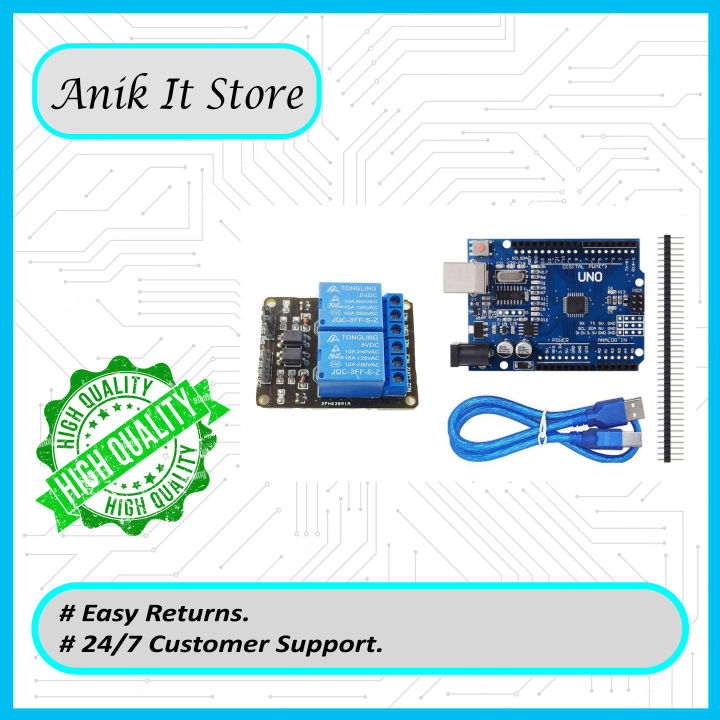 Arduino Uno With 2Ch 5V Relay Module | Daraz.com.bd