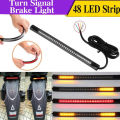 Multifunctions LED Motorcycle Strip Light Brake Tail Turn Signal License Plate Encounter. 