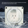 Outdoor Socket Easy Installation PC Shell American Style 3 Prong Wide Application 0-250V Outdoor Power Outlet for Construction Sites. 