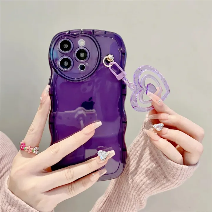 Suitable%20for%20iPhone%2011%2015%2014Plus%2012%2013%20Pro%20Max%20X%20XR%20Cute%203D%20Love%20Keychain%20Case%20Wave%20Transparent%20Soft%20Phone%20Case%20-%20Image%202