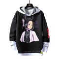 Kimetsu No Yaiba Sweatshirts Anime Two Piece Hoodies Nezuko Ribbons Letter Print Hoodie Demon Slayer Patchwork Sweatshirt. 