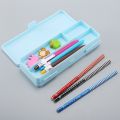 Transparent Plastic Pencil Box for Students Without Printing Simple Low Carbon Environmental Protection Pencil Case.
