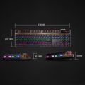 Rapoo V500 PRO Mixed Light 104 Keys Desktop Laptop Computer Game Esports Office Home Typing Wired Mechanical Keyboard. 