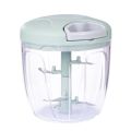 Hand Manual Blender Vegetable Cutter & Manual Meat Grinder - 6-Blade.