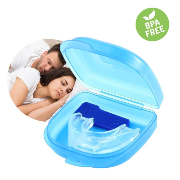 Mouth Guards For Teeth Grinding, Anti Snoring Devices Sleep Aid Custom Fit Night Dental Guard With Case For Sleeping