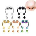 Magnetic Nose Piercing Nose Hoop Rings -Stainless Steel -Piercing Clip Women Girls Fashion Jewelry Gift. 