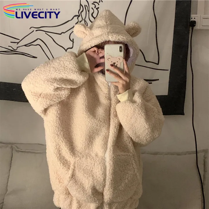 Imitation%20Lambswool%20Outerwear%20Zipper%20Closure%20Fall%20Winter%20Thickened%20Plush%20Cardigan%20Jacket%20-%20Image%204