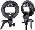 Godox S-Type Flash Bracket Bowens S Mount Holder Universal Type for Speedlite Flash Snoot Softbox Beauty Dish Honeycomb Umbrella.