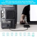 PCI-E to USB 3.0 7-Port Expansion Card, PCI Express USB 3.2 Add in Card, Internal USB3 Hub Converter for Desktop PC.