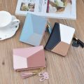 Fashionable Short Zipper Penny Purses Short Penny Purse Money Bag Trendy Pu Leather Wallets.
