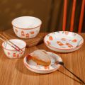 Creative6-10Household Bowl and Dish Set Japanese-Style Tableware Set Rice Bowl Noodle Bowl Plate Set. 